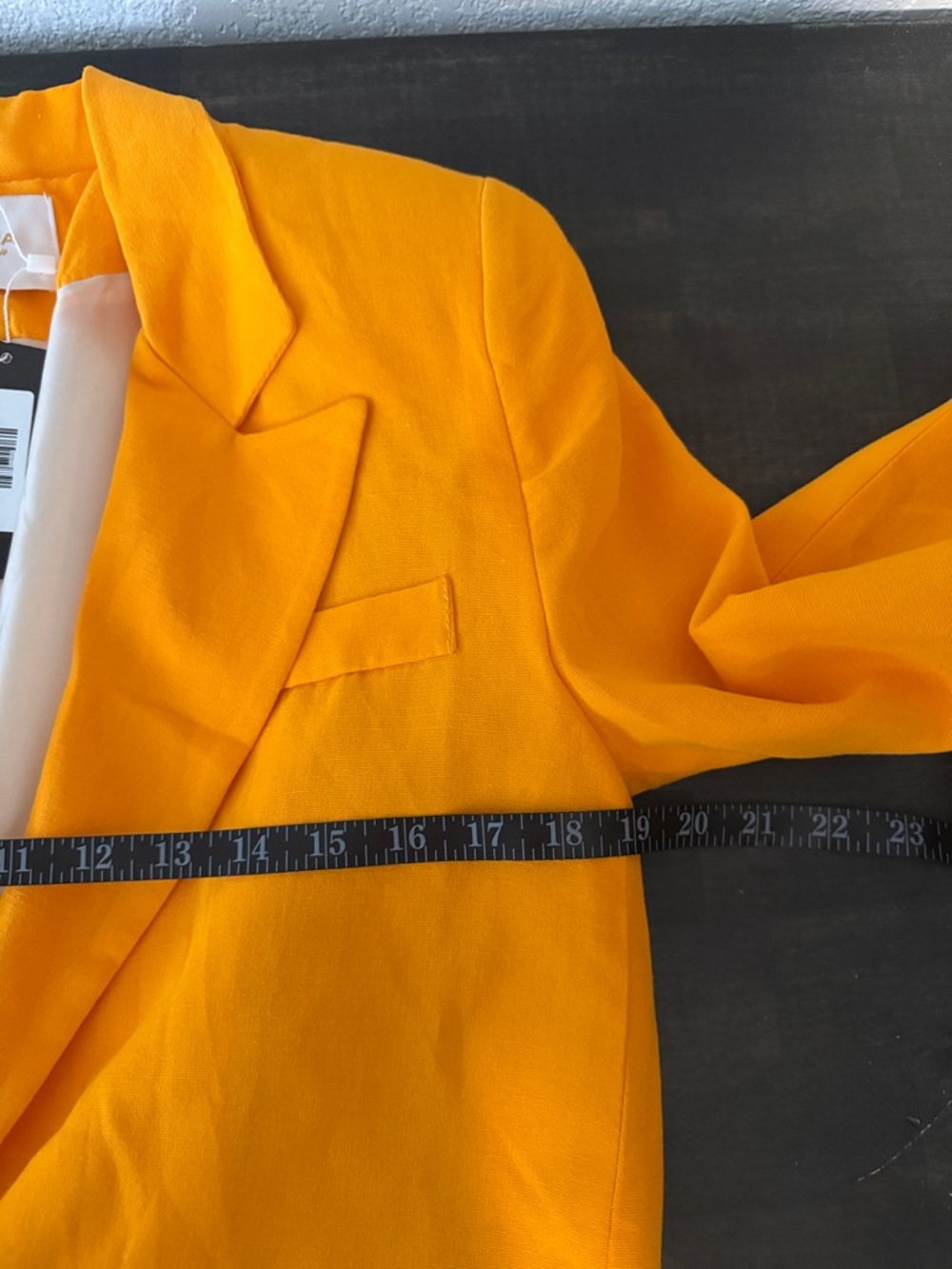 Galita Orange Linen Blend Single Butyon Loose Fit Blazer Size Small - Picture 5 of 6